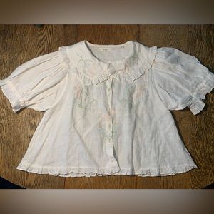 Doen Embroidered Blouse - Medium - EUC